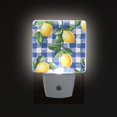thumbnail image 1 of Yayeee LED Plug in Night Light for The Home with Auto Dusk to Dawn Light Sensors, 2 Pack, Blue Plaid Lemon, 1 of 6