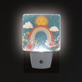 thumbnail image 1 of Yayeee LED Plug in Night Light for The Home with Auto Dusk to Dawn Light Sensors, 2 Pack, Blue Rainbow, 1 of 6