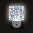 thumbnail image 1 of Yayeee LED Night Light for The Home Plug in With Light Sensors 2 Pack, Blue Retro Pattern, 1 of 6