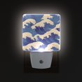 thumbnail image 1 of Yayeee LED Plug in Night Light for The Home with Auto Dusk to Dawn Light Sensors, 2 Pack, Blue Wave Pattern, 1 of 6