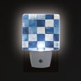 thumbnail image 1 of Yayeee LED Night Light for The Home Plug in With Light Sensors 2 Pack, Blue and Gray Plaid Pattern, 1 of 6