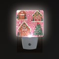 thumbnail image 1 of Yayeee LED Night Light for The Home Plug in With Light Sensors 2 Pack, Brown Gingerbread Houses, 1 of 6