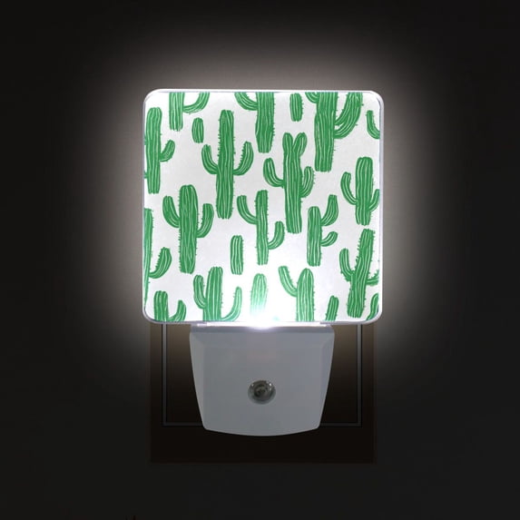 Yayeee LED Night Light for The Home Plug in With Light Sensors 2 Pack, Cactus Pattern