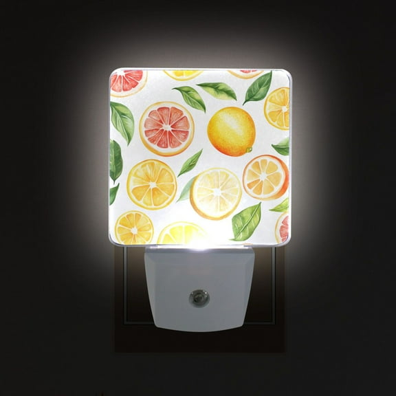 Yayeee LED Night Light for The Home Plug in With Light Sensors 2 Pack, Candy Lemon