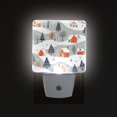 thumbnail image 1 of Yayeee LED Plug in Night Light for The Home with Auto Dusk to Dawn Light Sensors, 2 Pack, Cartoon Orange Houses, 1 of 6