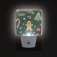 thumbnail image 1 of Yayeee LED Plug in Night Light for The Home with Auto Dusk to Dawn Light Sensors, 2 Pack, Christmas Gingerbread, 1 of 6