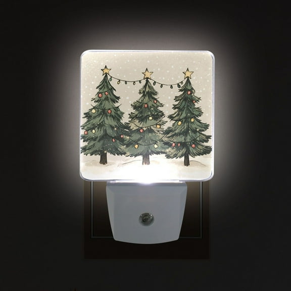 Yayeee LED Night Light for The Home Plug in With Light Sensors 2 Pack, Christmas Stars