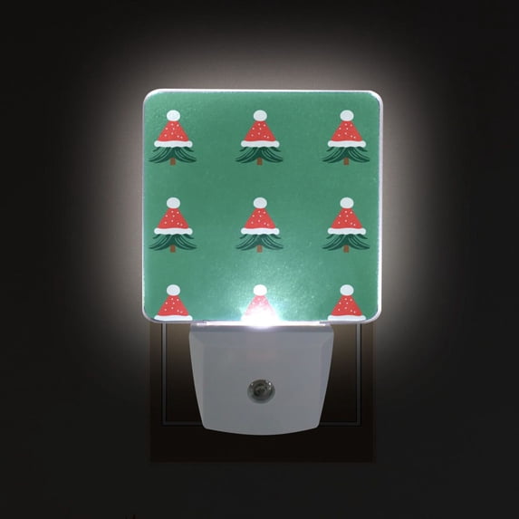 Yayeee LED Plug in Night Light for The Home with Auto Dusk to Dawn Light Sensors, 2 Pack, Christmas Trees