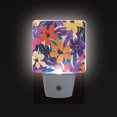 thumbnail image 1 of Yayeee LED Night Light for The Home Plug in With Light Sensors 2 Pack, Colorful Painted Flowers Pattern, 1 of 6