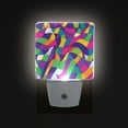 thumbnail image 1 of Yayeee LED Night Light for The Home Plug in With Light Sensors 2 Pack, Colorful Plaid, 1 of 6