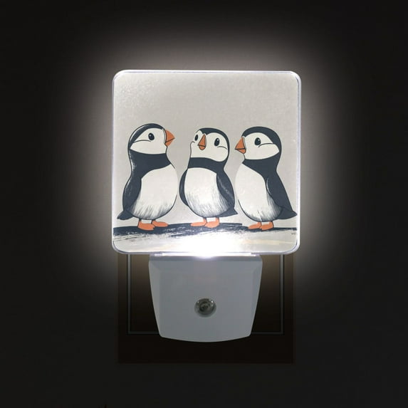 Yayeee LED Night Light for The Home Plug in With Light Sensors 2 Pack, Cute Puffin
