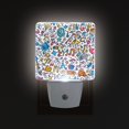 thumbnail image 1 of Yayeee LED Plug in Night Light for The Home with Auto Dusk to Dawn Light Sensors, 2 Pack, Doodle Pattern, 1 of 6