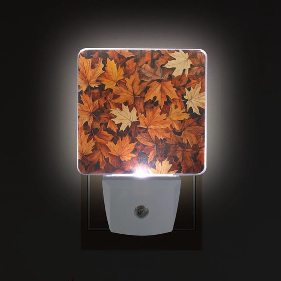 Yayeee LED Plug in Night Light for The Home with Auto Dusk to Dawn Light Sensors, 2 Pack, Fall Pattern
