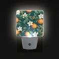 thumbnail image 1 of Yayeee LED Night Light for The Home Plug in With Light Sensors 2 Pack, Floral Orange Pattern, 1 of 6