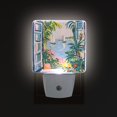 thumbnail image 1 of Yayeee LED Plug in Night Light for The Home with Auto Dusk to Dawn Light Sensors, 2 Pack, Floral Seaside, 1 of 6