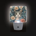 thumbnail image 1 of Yayeee LED Night Light for The Home Plug in With Light Sensors 2 Pack, Flowers Cat, 1 of 6