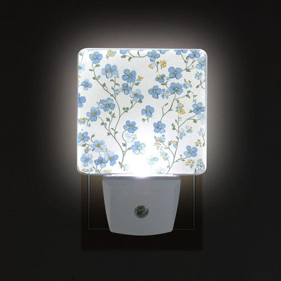 Yayeee LED Plug in Night Light for The Home with Auto Dusk to Dawn Light Sensors, 2 Pack, Forget Me Not