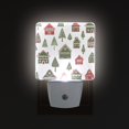 thumbnail image 1 of Yayeee LED Night Light for The Home Plug in With Light Sensors 2 Pack, Green Christmas House, 1 of 6