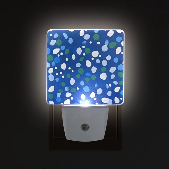 Yayeee LED Plug in Night Light for The Home with Auto Dusk to Dawn Light Sensors, 2 Pack, Green Dots