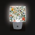 thumbnail image 1 of Yayeee LED Night Light for The Home Plug in With Light Sensors 2 Pack, Green Floral Pattern, 1 of 6