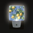 thumbnail image 1 of Yayeee LED Plug in Night Light for The Home with Auto Dusk to Dawn Light Sensors, 2 Pack, Green Lemon Plaid, 1 of 6