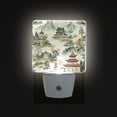 thumbnail image 1 of Yayeee LED Night Light for The Home Plug in With Light Sensors 2 Pack, Green Mountain Pattern, 1 of 6