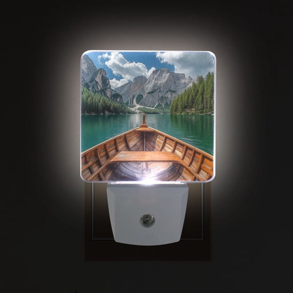 Yayeee LED Plug in Night Light for The Home with Auto Dusk to Dawn Light Sensors, 2 Pack, Lake