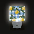 thumbnail image 1 of Yayeee LED Night Light for The Home Plug in With Light Sensors 2 Pack, Light Blue Plaid, 1 of 6
