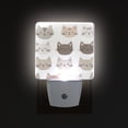 thumbnail image 1 of Yayeee LED Night Light for The Home Plug in With Light Sensors 2 Pack, Light Gray Cat Pattern, 1 of 6