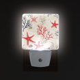 thumbnail image 1 of Yayeee LED Night Light for The Home Plug in With Light Sensors 2 Pack, Light Red Starfish, 1 of 6