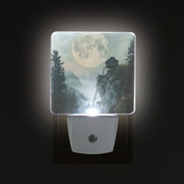 Yayeee LED Night Light for The Home Plug in With Light Sensors 2 Pack, Moon and House