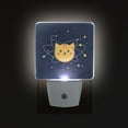 thumbnail image 1 of Yayeee LED Night Light for The Home Plug in With Light Sensors 2 Pack, Orange Cat Planet, 1 of 6
