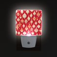 thumbnail image 1 of Yayeee LED Plug in Night Light for The Home with Auto Dusk to Dawn Light Sensors, 2 Pack, Orange Christmas Ornaments Pattern, 1 of 6