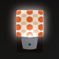 thumbnail image 1 of Yayeee LED Night Light for The Home Plug in With Light Sensors 2 Pack, Orange Geometric Circles, 1 of 6