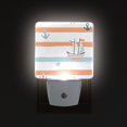 thumbnail image 1 of Yayeee LED Night Light for The Home Plug in With Light Sensors 2 Pack, Orange Nautical Pattern, 1 of 6