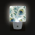 thumbnail image 1 of Yayeee LED Night Light for The Home Plug in With Light Sensors 2 Pack, Peacock Feather, 1 of 6
