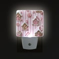 thumbnail image 1 of Yayeee LED Night Light for The Home Plug in With Light Sensors 2 Pack, Pink Gingerbread Houses, 1 of 6