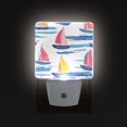 thumbnail image 1 of Yayeee LED Plug in Night Light for The Home with Auto Dusk to Dawn Light Sensors, 2 Pack, Pink Hand Drawn Sailboats, 1 of 6