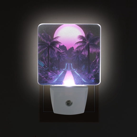 Yayeee LED Night Light for The Home Plug in With Light Sensors 2 Pack, Pink Road