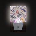 thumbnail image 1 of Yayeee LED Plug in Night Light for The Home with Auto Dusk to Dawn Light Sensors, 2 Pack, Purple Floral Pattern, 1 of 6