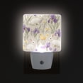thumbnail image 1 of Yayeee LED Plug in Night Light for The Home with Auto Dusk to Dawn Light Sensors, 2 Pack, Purple Floral Rabbit, 1 of 6