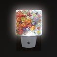 thumbnail image 1 of Yayeee LED Plug in Night Light for The Home with Auto Dusk to Dawn Light Sensors, 2 Pack, Purple Floral Tomatoes, 1 of 6