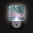 thumbnail image 1 of Yayeee LED Night Light for The Home Plug in With Light Sensors 2 Pack, Purple Forest Scene, 1 of 6