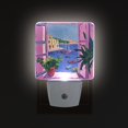 thumbnail image 1 of Yayeee LED Plug in Night Light for The Home with Auto Dusk to Dawn Light Sensors, 2 Pack, Purple Window Scene, 1 of 6