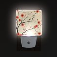 thumbnail image 1 of Yayeee LED Plug in Night Light for The Home with Auto Dusk to Dawn Light Sensors, 2 Pack, Red Floral Pattern, 1 of 6