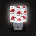 thumbnail image 1 of Yayeee LED Plug in Night Light for The Home with Auto Dusk to Dawn Light Sensors, 2 Pack, Red Santa Hats Pattern, 1 of 6