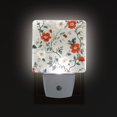 thumbnail image 1 of Yayeee LED Plug in Night Light for The Home with Auto Dusk to Dawn Light Sensors, 2 Pack, Red and White Floral Pattern, 1 of 6