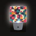 thumbnail image 1 of Yayeee LED Plug in Night Light for The Home with Auto Dusk to Dawn Light Sensors, 2 Pack, Retro Geometric, 1 of 6