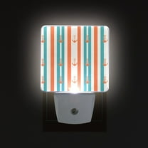 Yayeee LED Night Light for The Home Plug in With Light Sensors 2 Pack, Simple Nautical Pattern