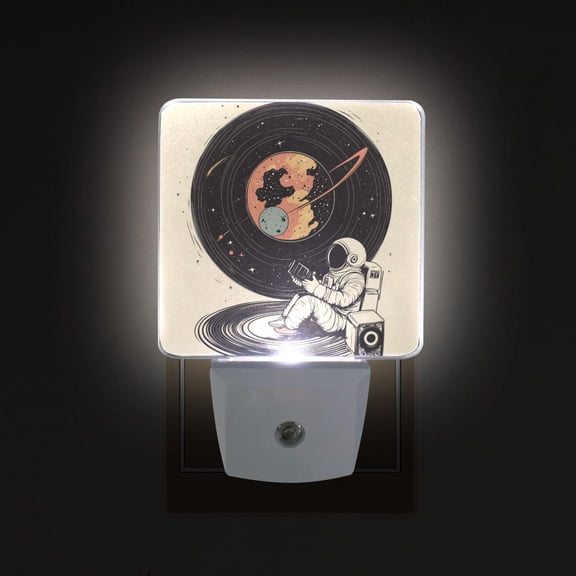 Yayeee LED Plug in Night Light for The Home with Auto Dusk to Dawn Light Sensors, 2 Pack, Space Record